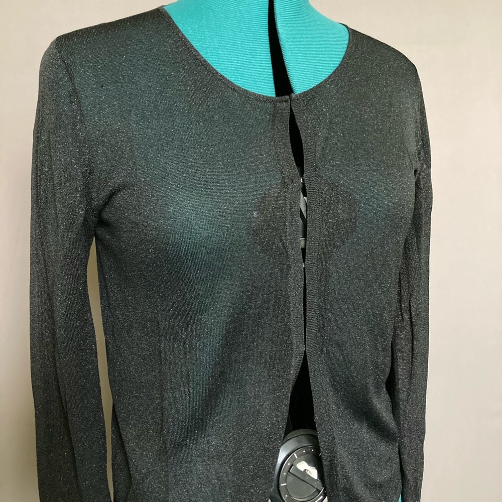 Black sheer shimmer cardigan Banana Republic Medium M